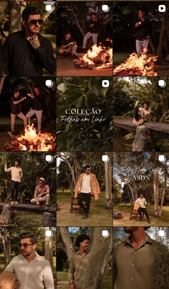 Feed da marca de moda praia e casual depois: fotos com história, ambiente e pessoas